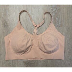 knix pull-over lace racerback wireless lightly-lined blush pink bralette bra 4XL